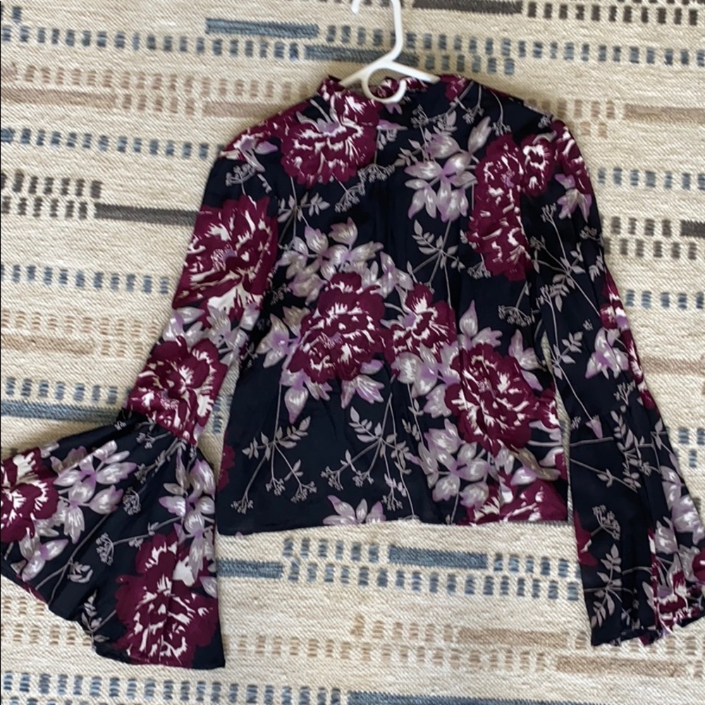YUMI Kim silk floral blouse